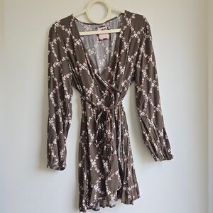 Floral Wrap Dress Size L